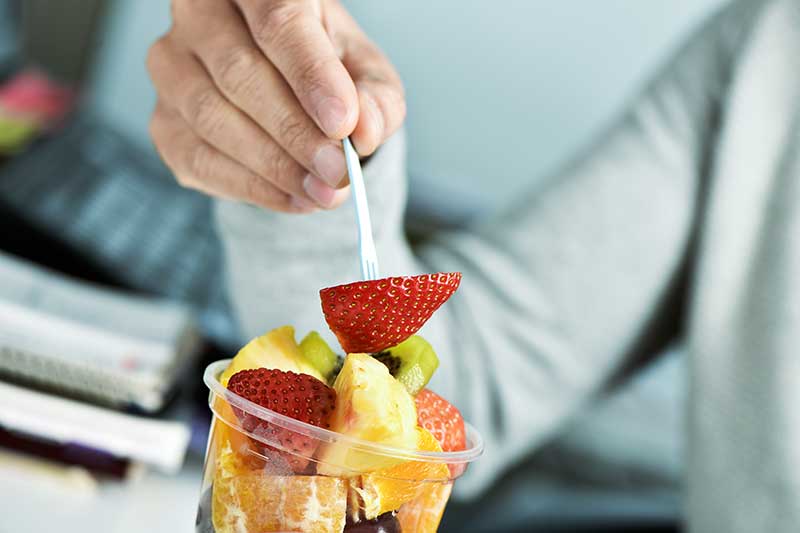 Obstsnack für das Büro